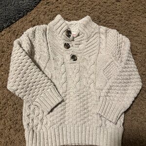Cat & Jack Cream Knit Cardigan with Button Accents